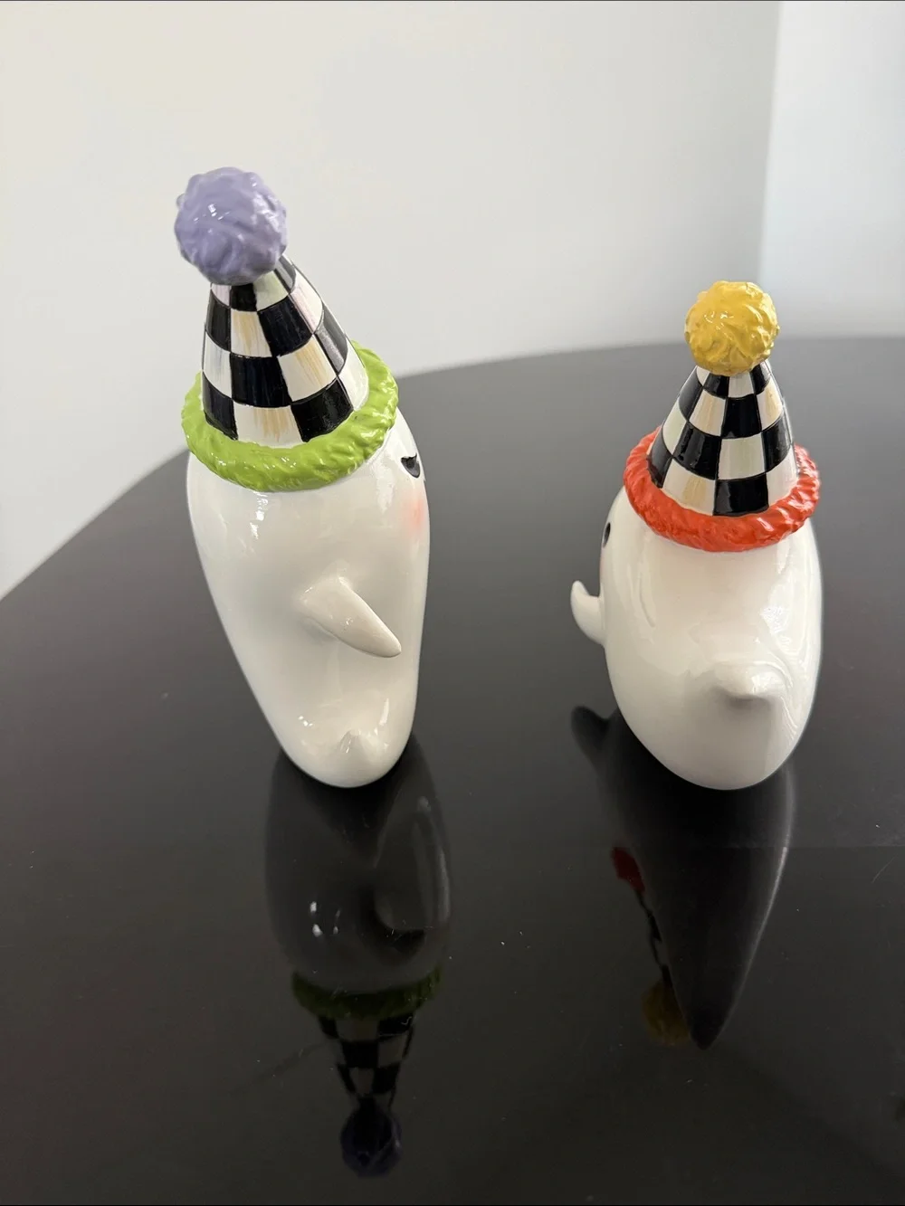 MacKenzie-Childs Trick or Treat Ghost Figurines - Set of 2